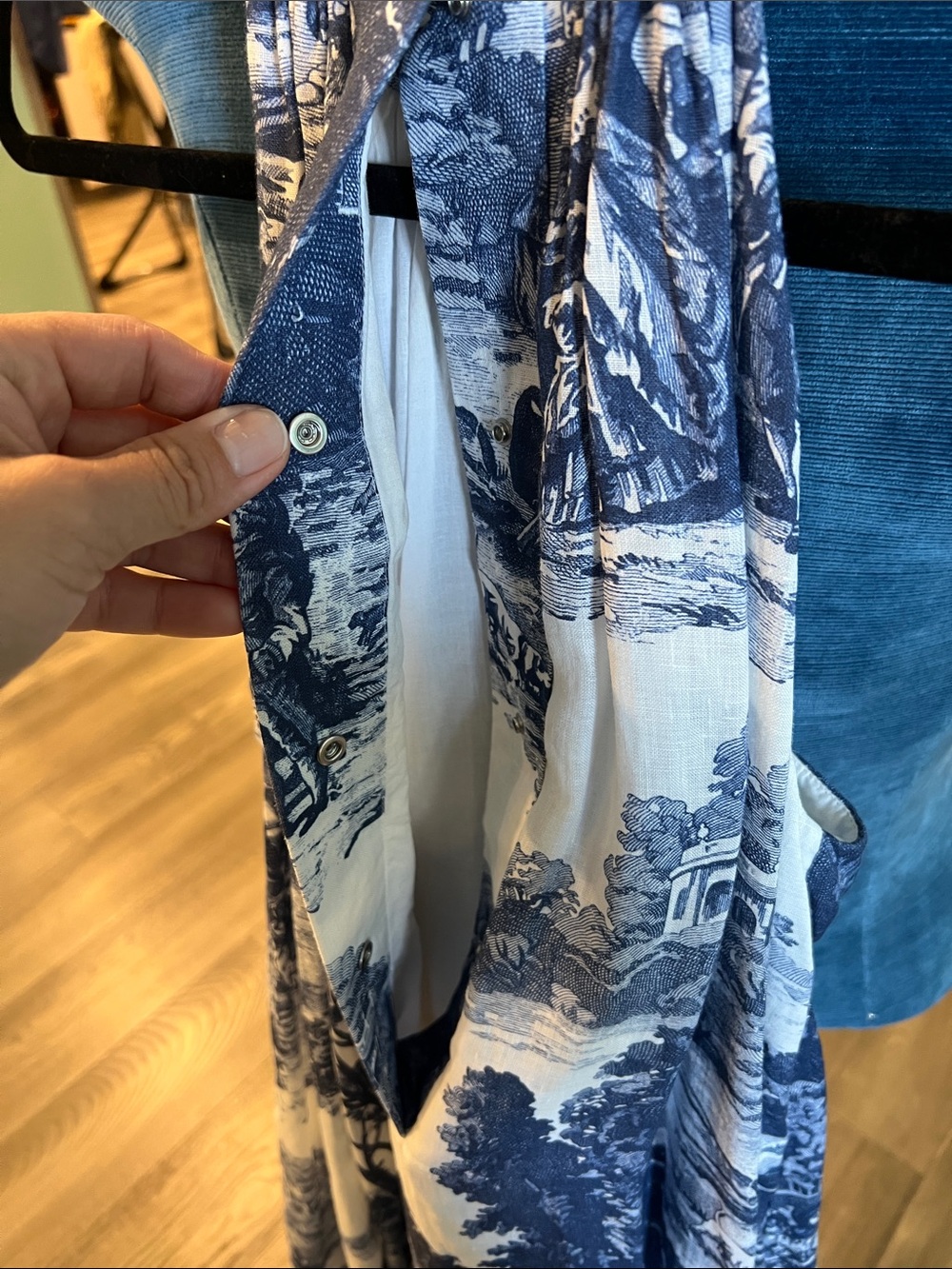 COS Blue and White Maxi Dress - Picture 5 of 5